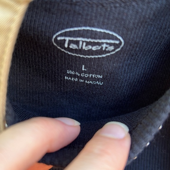 EUC Talbots Ruffle Front Button Jacket Tan Khaki 16 - Picture 8 of 14